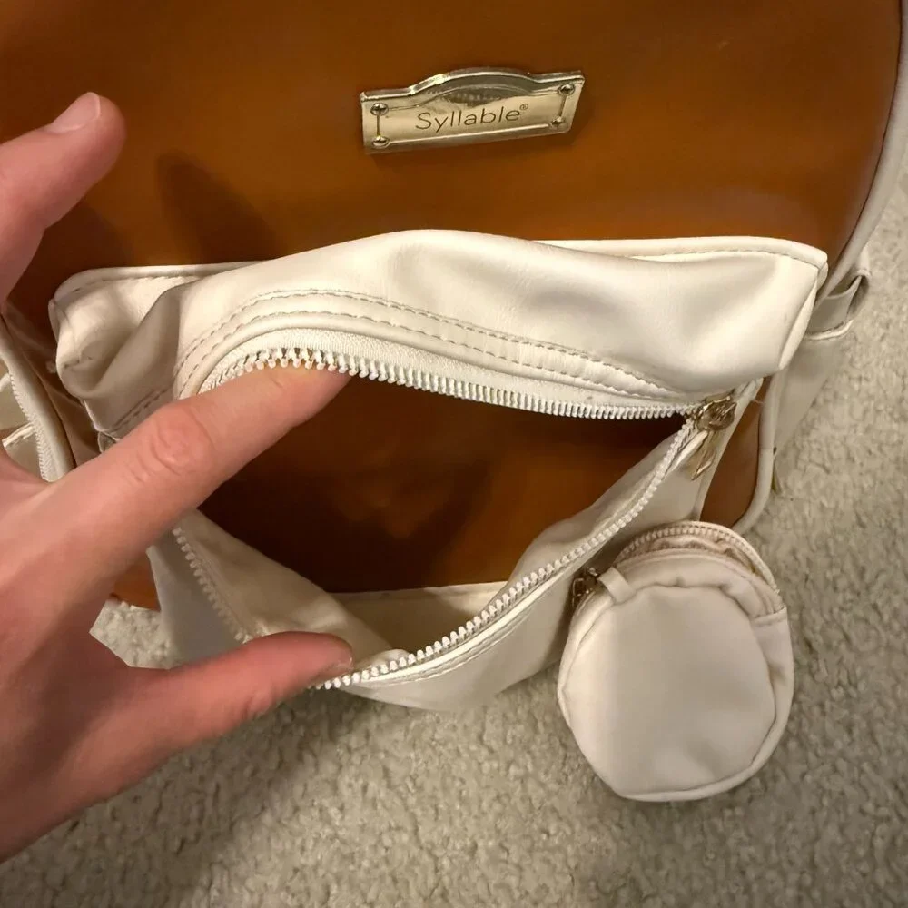 Stylish Cream and Brown Baby Bag